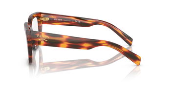 Das Bild zeigt die Bügel die Prada A03V in Havana rot.